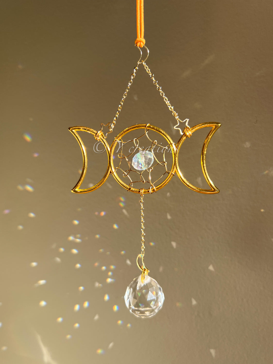 Triple Moon Goddess Suncatcher