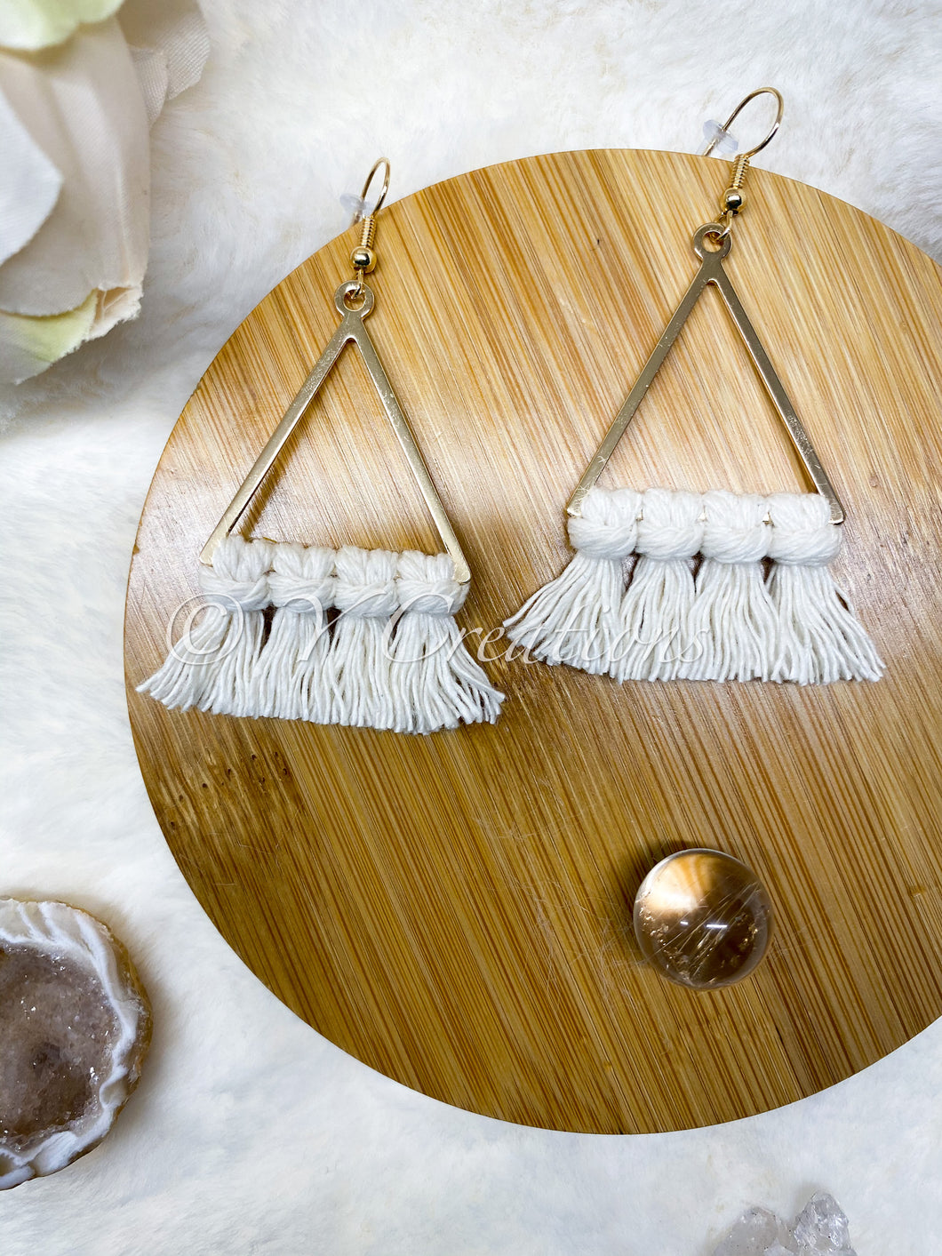 Triangle Macrame Earrings